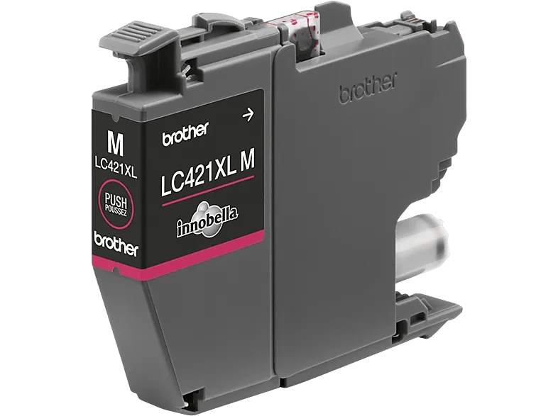 Cartucho de tinta - Brother LC421XLM, Rendimiento hasta 500 páginas, Magenta (imagen 1 de 3)