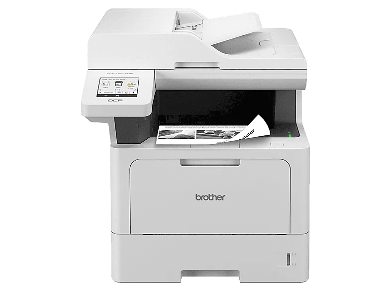 Impresora láser - Brother MFC-L5710DN, Multifunción, Monocromo, Doble Cara, 48 ppm, Pantalla táctil de 8.9 cm