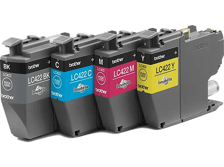 Cartucho de tinta - Brother LC422VAL, 550 páginas, Pack Multicolor