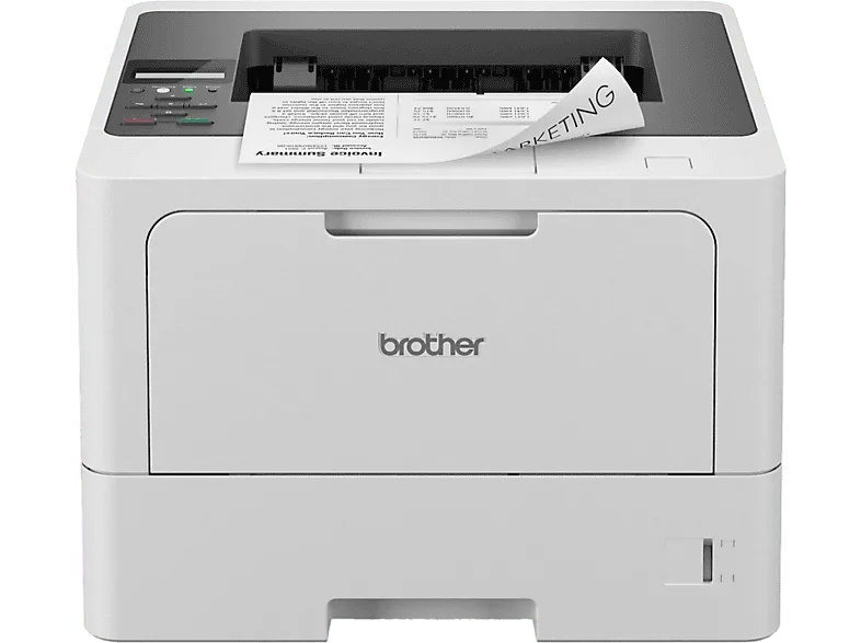 Impresora láser - Brother HL-L5210DN, Doble Cara, Diseño Compacto, 48 ppm, Gris