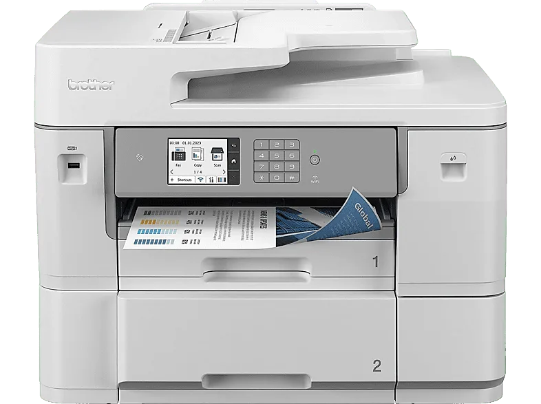 Impresora multifunción tinta - Brother MFCJ6959DWRE1, Impresión doble cara, Color, Fax, Formato A3, Blanco (imagen 1 de 2)