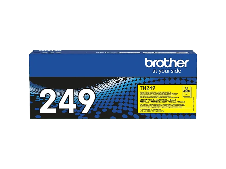 Tóner - Brother TN-249Y, 4000 páginas, Amarillo