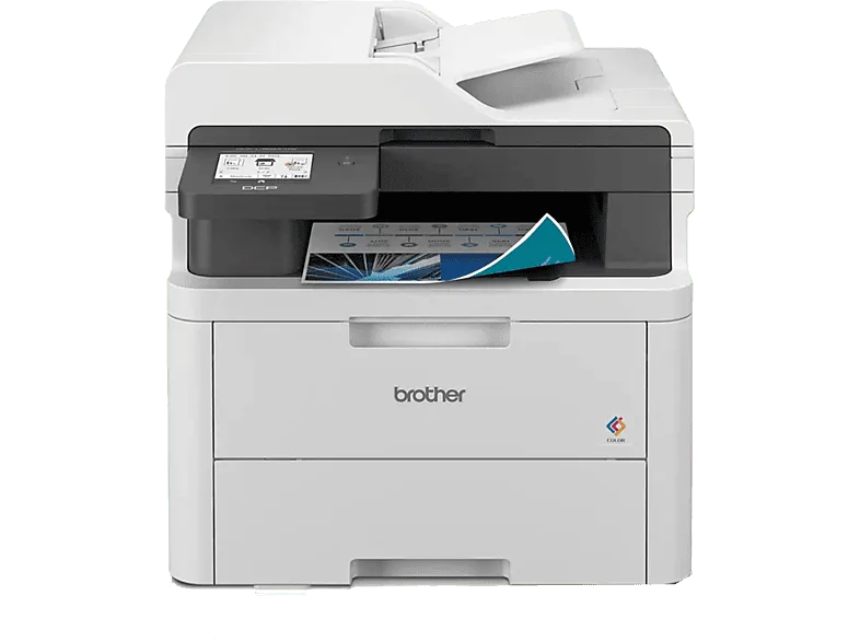 Impresora multifunción láser - Brother DCPL3560CDW, Impresión doble cara, Color, WiFi, Gris