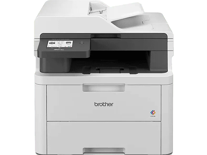 Impresora multifunción láser - Brother MFC-L3740CDWE, Impresión doble cara, Color, WiFi, Fax, Blanco