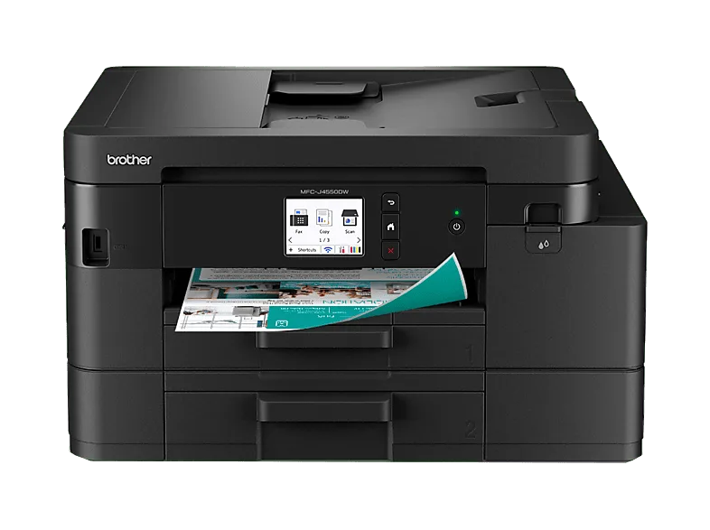 Impresora multifunción tinta - Brother MFC-J4550DW, Impresión doble cara, a Color, Wi-Fi, Bandeja 400 Hojas, Negro (imagen 1 de 3)