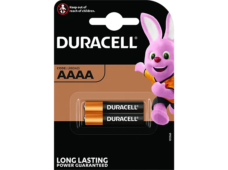Pilas AAAA - Duracell AAAA, 2 unidades, 1,5 V LR8D425, Plata