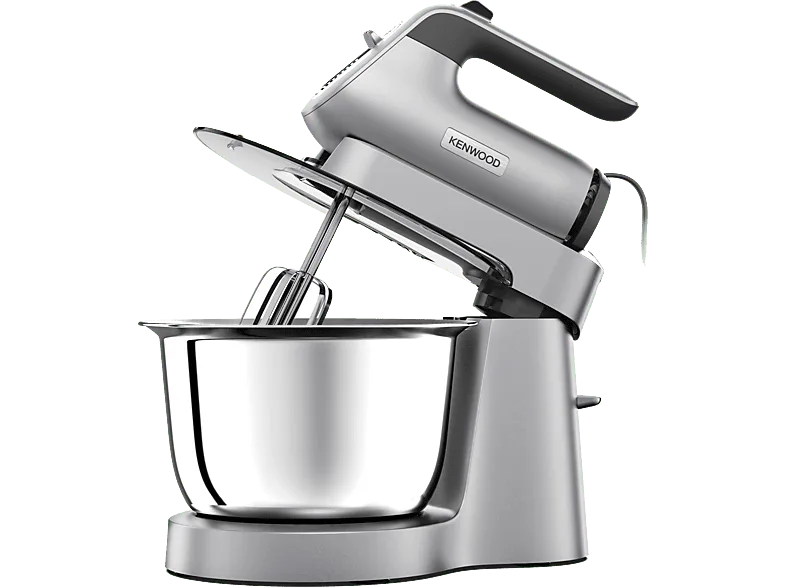 Robot amasador - Kenwood HMP54.000SI, 650 W, Capacidad de 3.5 l, Mango SureGrip, Cuenco giratorio, Plata