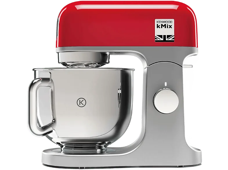Robot de cocina - Kenwood kMix KMX750RD, Amasadora repostería, 1000 W Bol 5 l, 6 Velocidades, Rojo