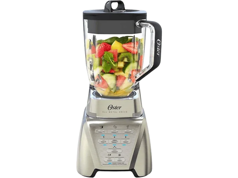 Batidora de vaso - Oster Pro BLSTMB-CT0-050, 1100 W, 16600 rpm, 3 Velocidades, 2 l, Plata (imagen 1 de 3)
