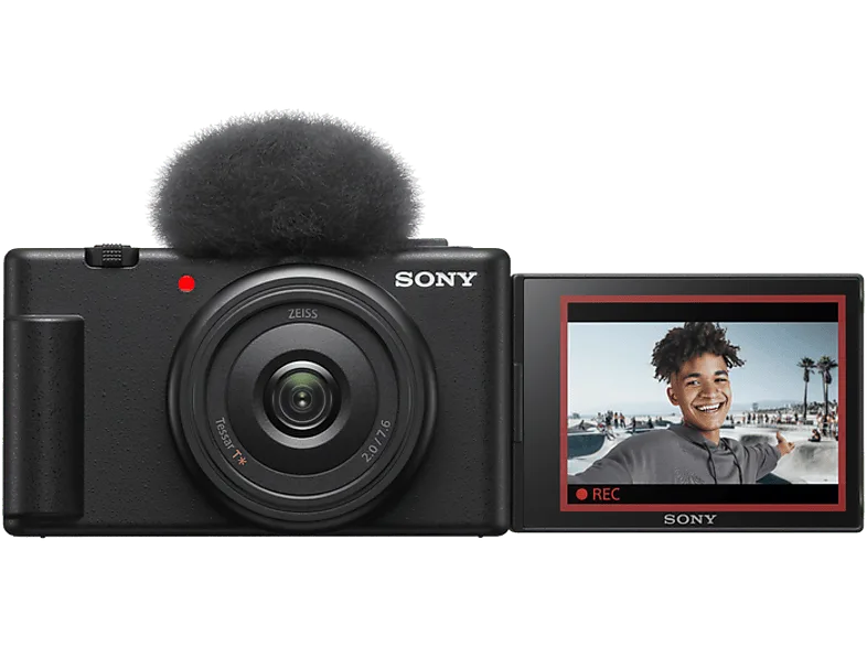 Cámara - Sony Vlog ZV-1F, Digital, Pantalla multiángulo, Vídeo 4K, lenta, Micro, Funciones Vlog, Wifi, Bluetooth, Negra