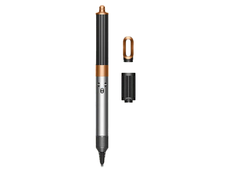 Moldeador - Dyson Airwrap™ Origin, Tecnología iónica, 3 Velocidades, Accesorios, Nickel/ Cooper