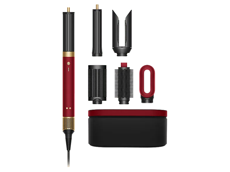 Moldeador - Dyson Airwrap Co-anda 2x™, Bluetooth®, 6 en 1, 4 Temp, 3 Velocidades, Red Velvet/Gold