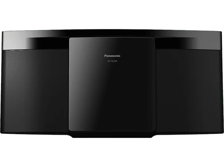 Microcadena - Panasonic SC-HC200, 2 canales, 20 W, Bluetooth, Lector CD, USB, Negro