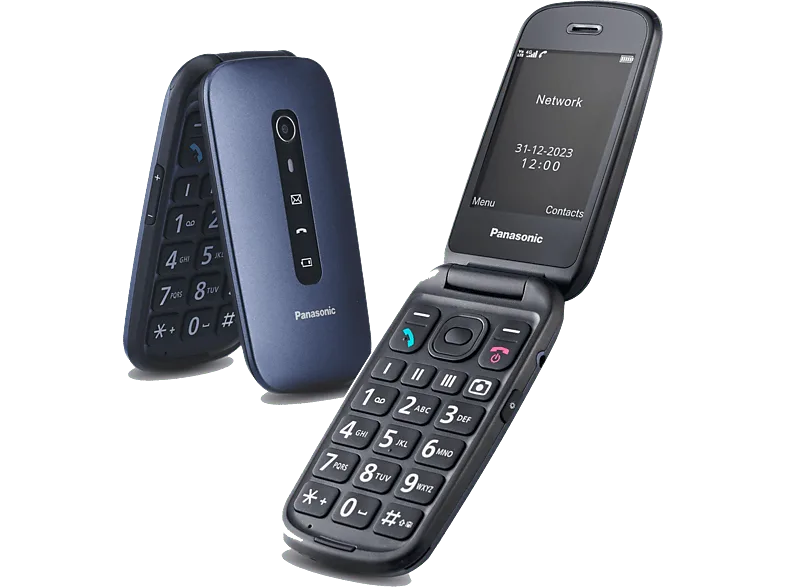 Móvil - Panasonic KX-TU550EXC, 4G, 2.8" LCD, Bluetooth, Hasta 7h en modo conversación, Azul