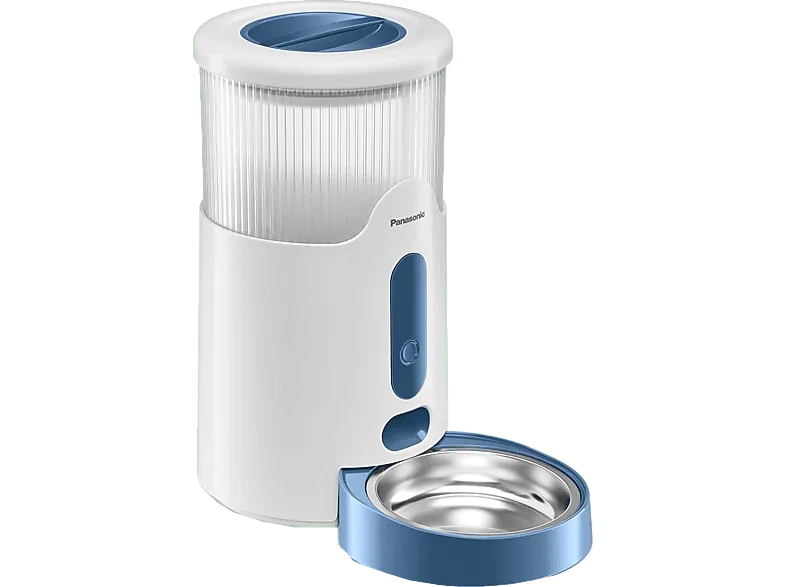Comedero automático inteligente - Panasonic CP-JNF01CW, Apto para Lavavajillas, Fabricado en Acero Inoxidable Higiénico, Blanco