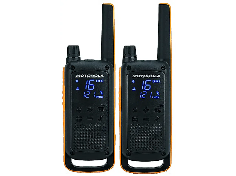 Walkie Talkie - Motorola T82 Extreme, 16 canales, Alcance 10 km, LED, IPx4