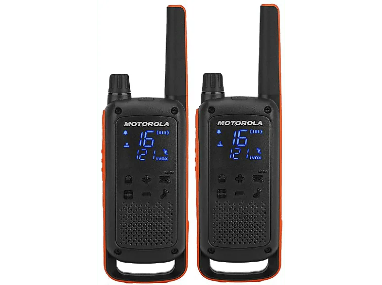 Walkie Talkie - Motorola T82, 16 canales, Alcance 10 km, LED, IPx2
