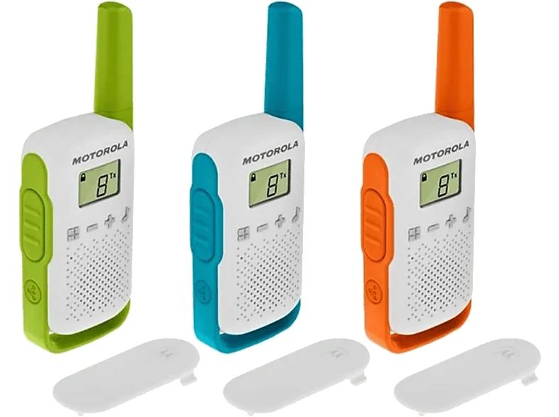 Walkie talkie - Motorola Talkabout T42, Triple pack, Alcance hasta 4 Km, 16 canales, Función Scan