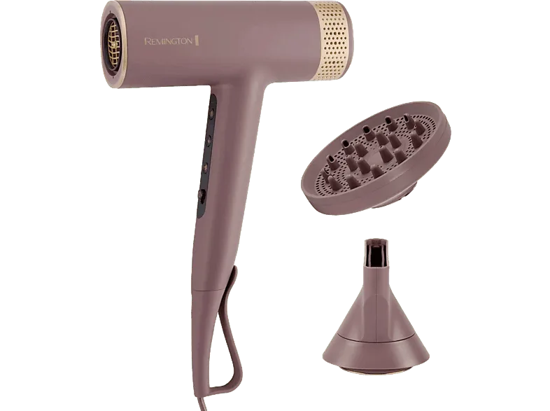 Secador - Remington EC8930 AIRvive™, 1600 W, 12 Combinaciones de Temperatura y Velocidad, Aire Frío, Difusor incluido, Iónico, Silencioso, Rosa (imagen 1 de 3)