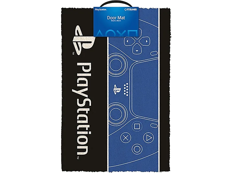 Felpudo - Sherwood Playstation, 40x60 cm, Fibra de coco, Negro y Azul