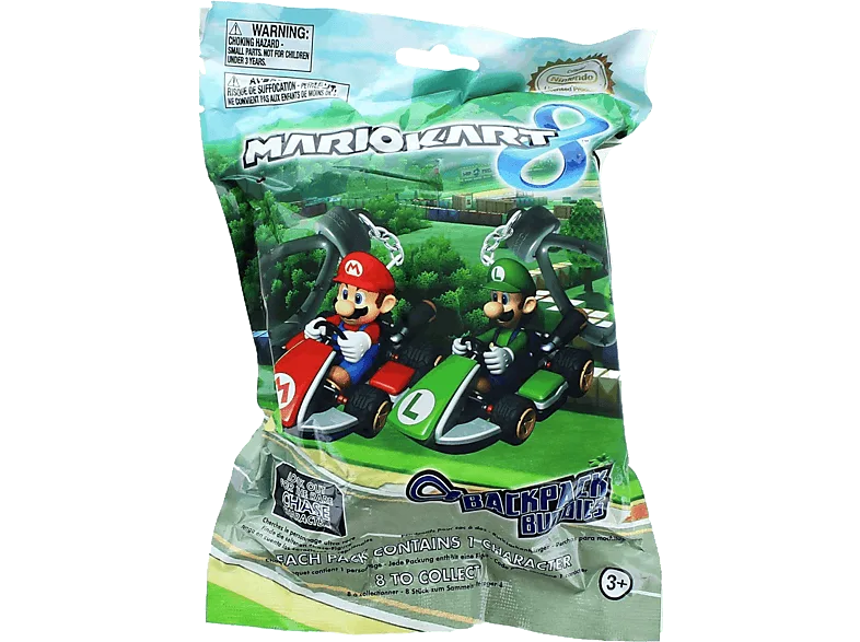 Llavero - Magicbox Mario Kart 8 Backpack Buddies, Colgante para mochila o llavero, Modelo aleatorio