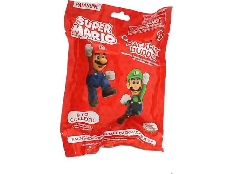 Llavero - Magicbox Super Mario Backpack Buddies, 9 modelos diferentes, Modelo Aleatorio