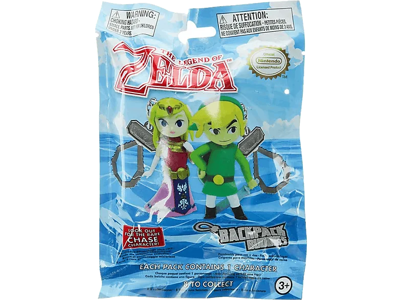 Llavero - Magicbox The Legend Of Zelda: Backpack Buddies, Licencia oficial Nintendo, Modelo aleatorio