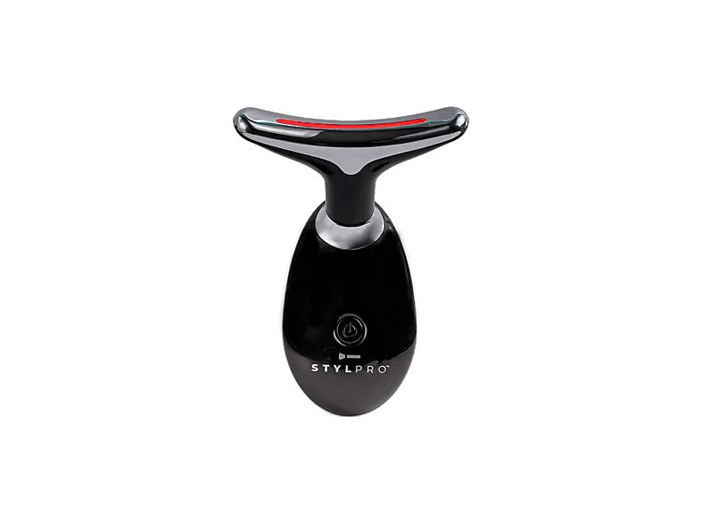 Masajeador LED - StylPro Fabulous Firmer Neck & Face, Para Cara, Luz roja, azul y verde, Apto para Viajes, Negro