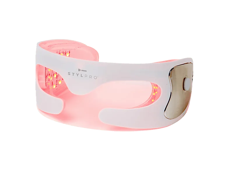 Máscara LED - StylPro Radiant Eyes Red Goggles, Para Cara, Luz Roja, Flexibles, Blanco