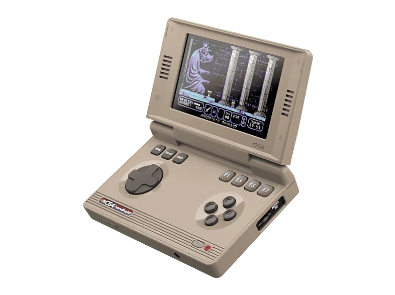 Consola retro portátil - Koch Media THEC64 Handheld, Pantalla IPS 800x480, Botones de función táctiles temáticos, 256MB DDR RAM, Beige