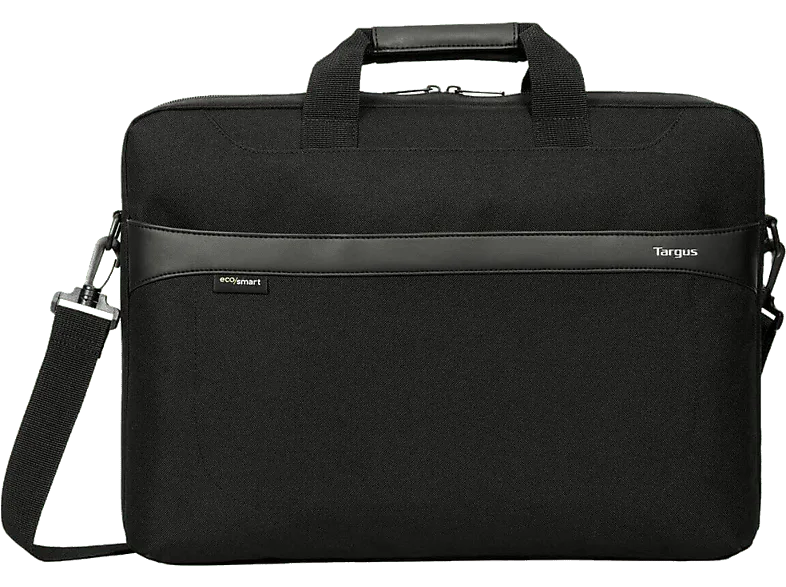 Maletín para portátil - Targus GeoLite EcoSmart Slim Brief, 15-16", Resistente al agua, Correa Extraíble, Negro