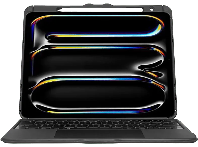 Funda con teclado - Targus VersaVu® Bluetooth®, Para iPad Pro® de 13 pulgadas (M4), Retroiluminación Ajustable, Rotación 360º, Pie Apoyo, Negro