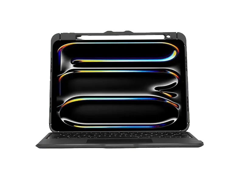 Funda con teclado - Targus VersaVu® Bluetooth®, Para iPad Pro® de 11 pulgadas (M4), Retroiluminación Ajustable, Rotación 360º, Pie Apoyo, Negro