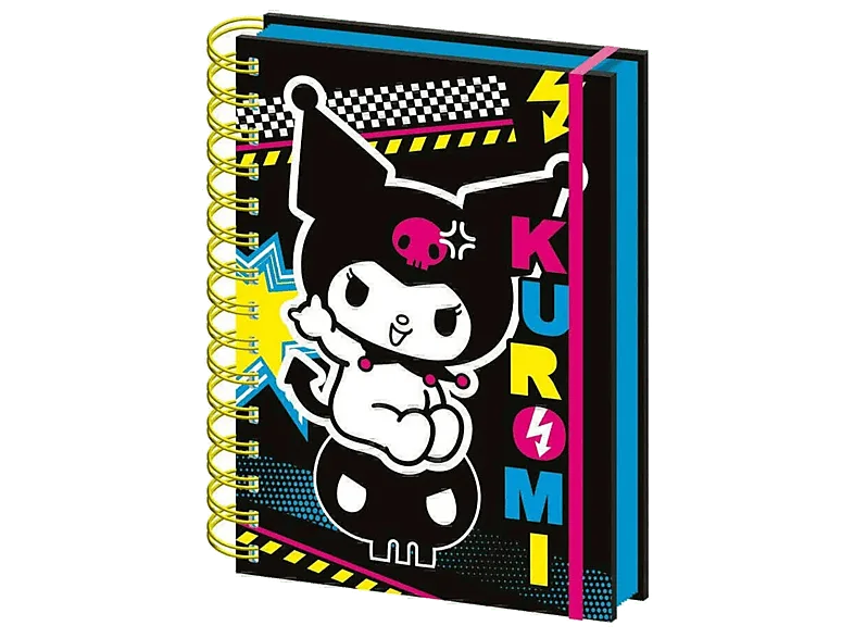 Libreta - Sherwood Kuromi, Anillas y Cierre elástico, A5, Papel Rayado