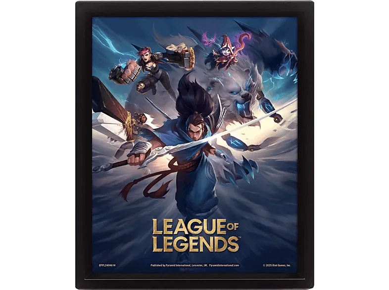 Póster 3D - Sherwood League Of Legends, Enmarcado, Licencia oficial Legends