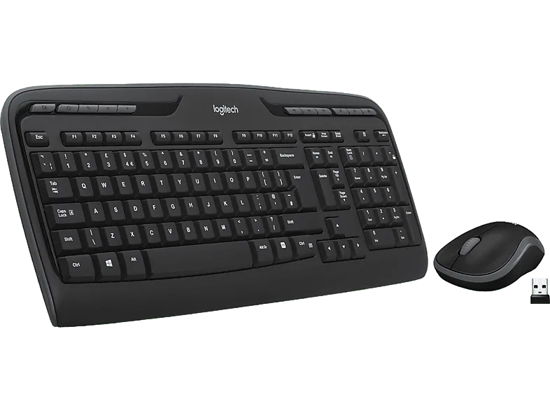 Pack Teclado + Ratón - Logitech Combo MK330, Inalámbrico, USB Logi Bolt, Bluetooth, Silent Touch, Personalizable, Multisistema, Negro