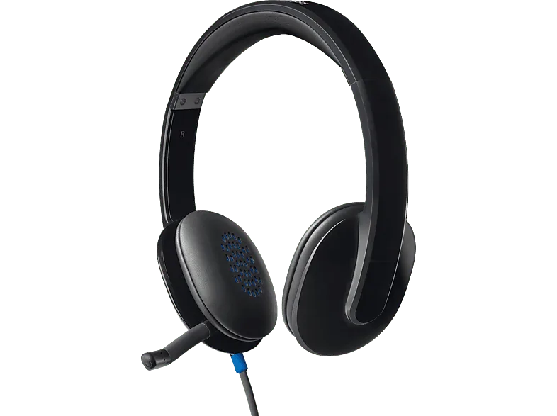 Auriculares - Logitech Headset H540, Diadema, Con cable, USB, Ecualizador incorporado, Micrófono con supresión de ruido, Botones multimedia, Negro