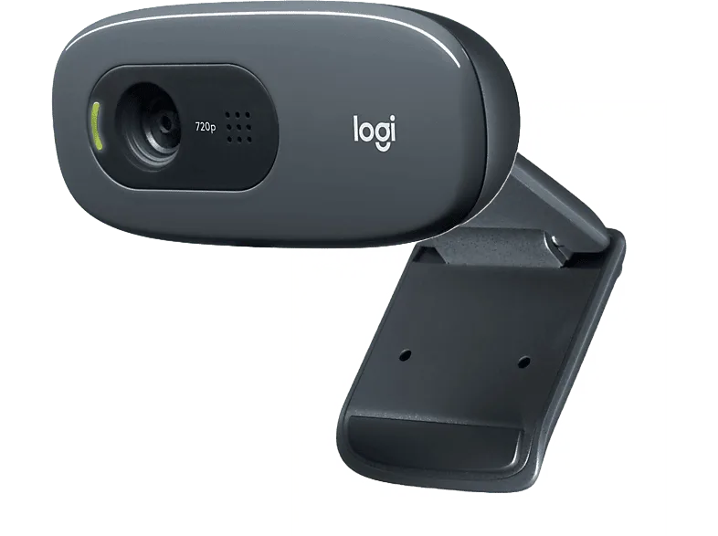 Webcam - Logitech C270, HD 720p, 3 MP, Micrófono integrado con reducción de ruido, Corrección iluminación, Clip universal, Windows/Mac, Negro