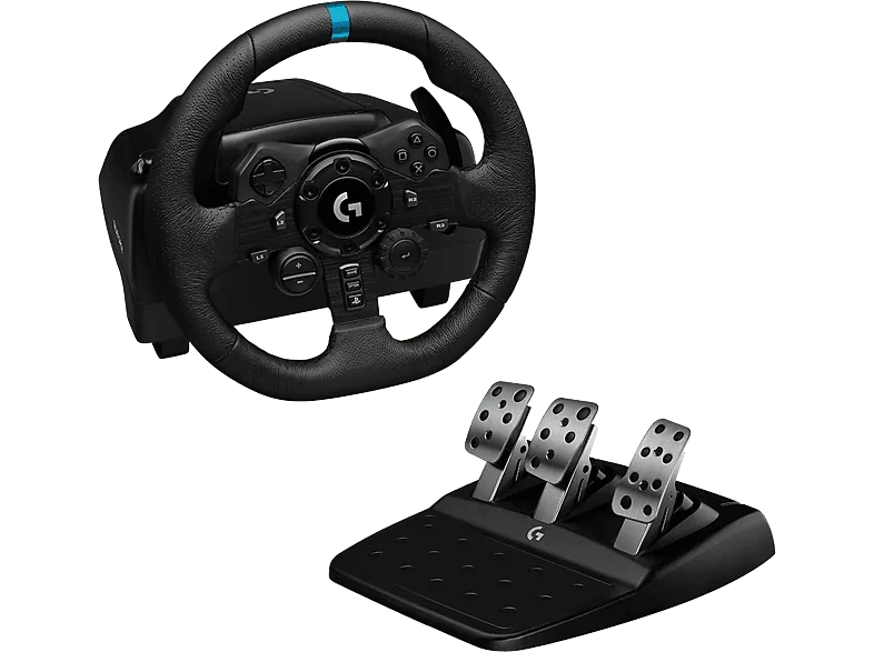 Volante - Logitech G G923, Para PS5, PS4, PC, Pedales personalizables, Escala 1:1, USB, Force Feedback, LED, Trueforce, Embrague programable, Negro