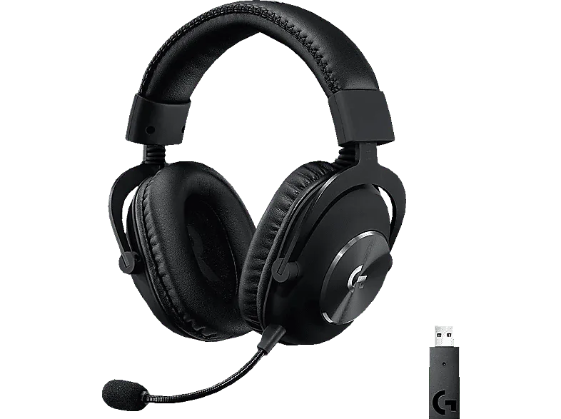 Auriculares gaming - Logitech G PRO X, Inalámbrico, Lightspeed, PC-PS5/PS4, Nintendo, Filtros de voz, Transductores 50 mm, 7.1 canales, 20h, Negro (imagen 1 de 3)