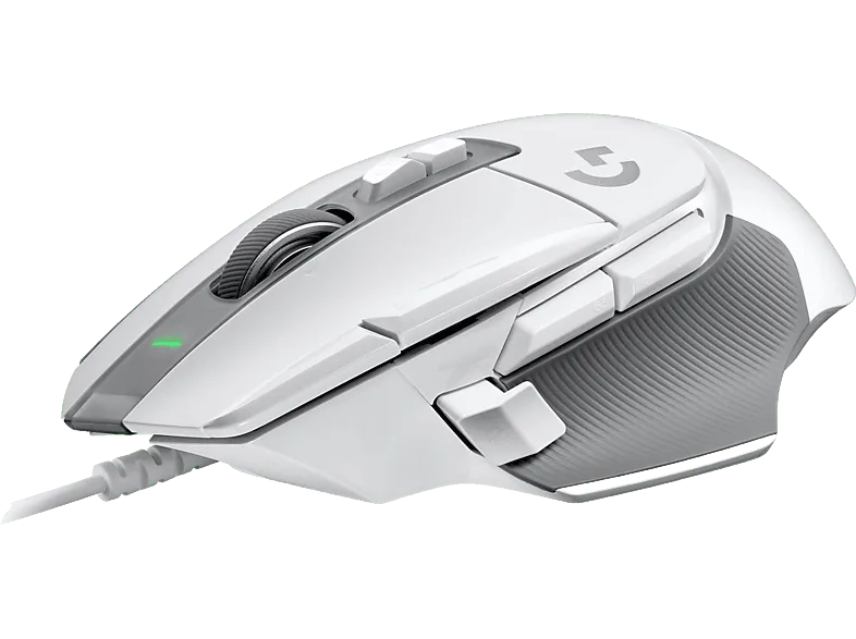 Ratón gaming - Logitech G G502 X, Con cable, 25.600 ppp, 13 botones programables, Interruptores Lightforce, DPI ajustable, Rueda de dos modos, Blanco – Blanco