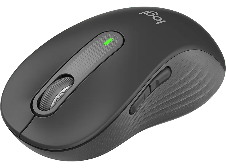 Ratón inalámbrico - Logitech Signature M650, Para manos grandes, Bluetooth-USB, Clics silenciosos, Windows, macOS, Personalizable, Negro