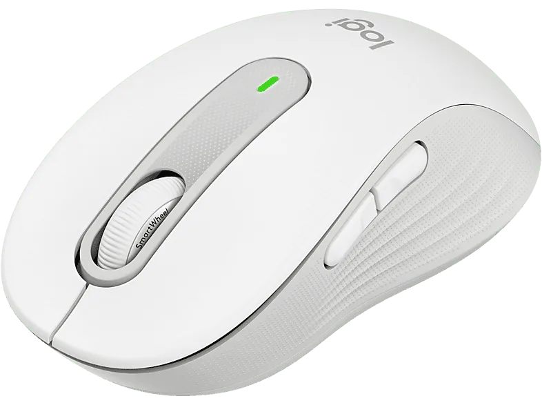 Ratón inalámbrico - Logitech M650 Signature, Clics silenciosos, Botones personalizables, Bluetooth-USB, Multisistema, Pilas 2 años, Blanco