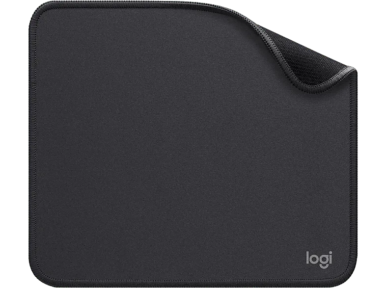 Alfombrilla ratón - Logitech Mouse Pad Studio Series, Base de goma antideslizante, Material resistente, Negro