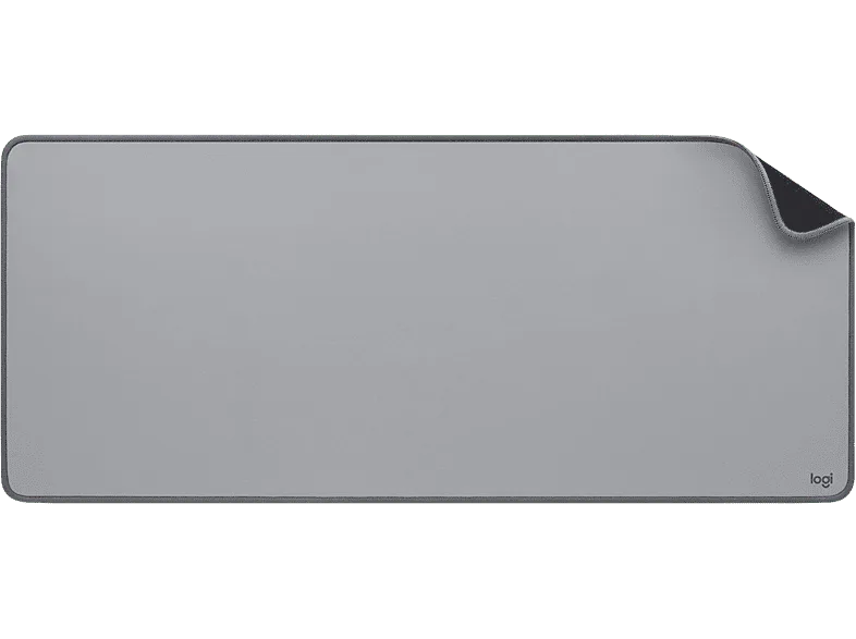 Alfombrilla para teclado y ratón - Logitech Desk Mat Studio Series, Nylon/ Poliéster, Gris