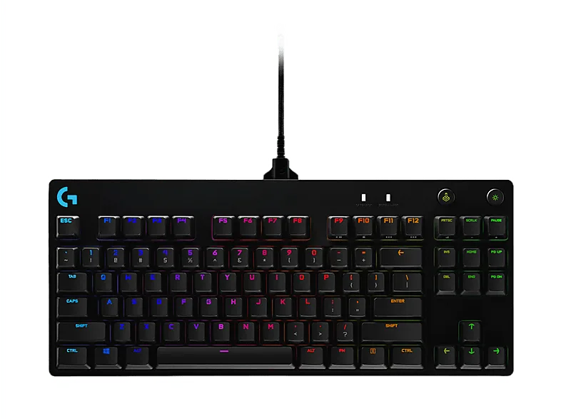 Teclado gaming - Logitech G PRO, Con Cable, Retroiluminación, 12 teclas programables, USB, Negro (imagen 1 de 3)
