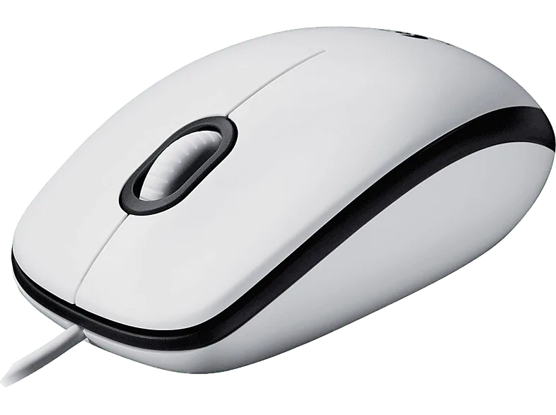 Ratón - Logitech M100, Con cable, USB, 3 Botones, 1000 DPI, Ambidiestro, PC/Mac, Blanco