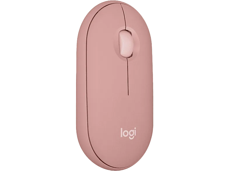 Ratón inalámbrico - Logitech Pebble 2 M350S, Ambidiestro, Multidispositivo, 4000 ppp, Botones personalizables, Windows-Mac, Clics silenciosos, Rosa