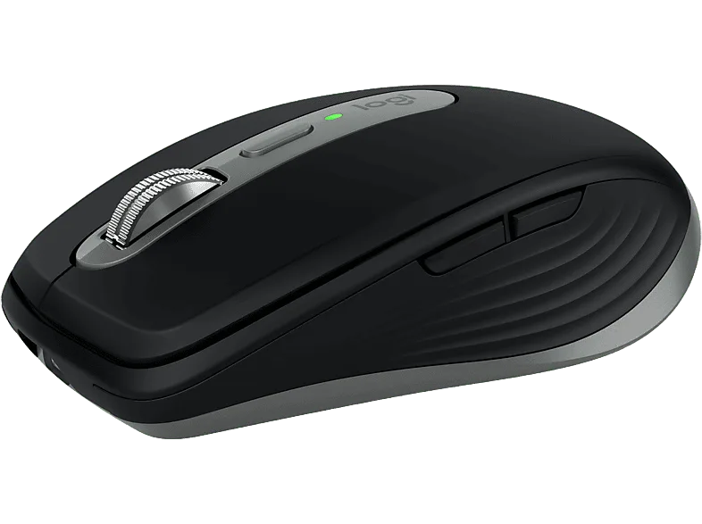 Ratón inalámbrico - Logitech MX Anywhere 3S para Mac, Bluetooth, 8000 DPI, Multidispositivo, Carga rápida, Botones personalizables, Negro (imagen 1 de 3)
