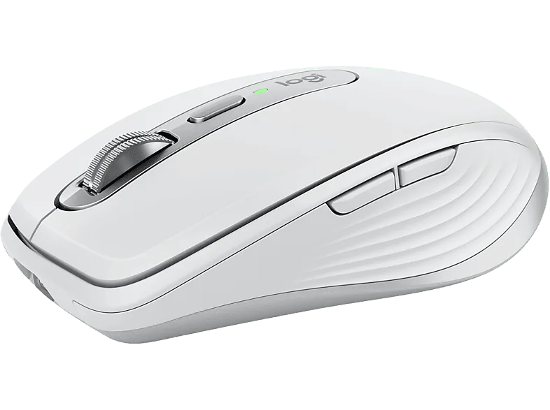 Ratón inalámbrico - Logitech MX Anywhere 3S, Bluetooth, 8000 ppp, Multiplataforma, Botones personalizables, Carga rápida, Multisistema, Blanco